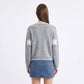3D Floral Pearl Button Fuzzy Knit Cardigan Sweater
