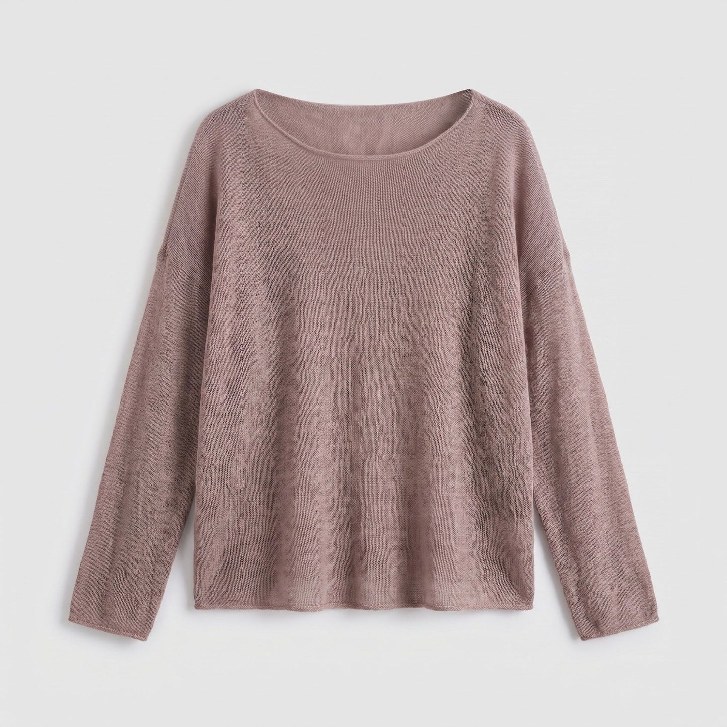 Sheer Loose Knit Long Sleeve Sweater