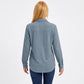 Textured Button Front Long Sleeve Shirt with Chest Pocket
