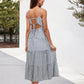 Spaghetti Strap Tiered Maxi Dress with Square Neckline