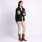 Sequin Denim Shirt Jacket Button Front Long Sleeve Frayed Hem Shacket