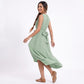 High Low Midi Dress Sleeveless Tie Waist Flowing A Line Dress