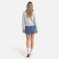 Fuzzy Knit Heart Button Crewneck Cardigan Sweater