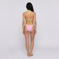 2 Piece Polka Dot Triangle Bikini Set with Contrast Trim