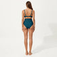 Maternity Two-piece Swimsuit with Twist-Front Top and High-Waisted Bottom