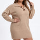 Plus Size Floral Collared Sweater Dress