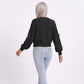 Colorful Bow Crew Neck Long Sleeve Knit Sweater