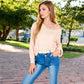 Textured Knit Sweater with Pom Pom Detailing Balloon Sleeves