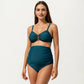 Maternity Two-piece Swimsuit with Twist-Front Top and High-Waisted Bottom