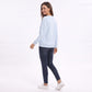 Long Sleeve V-Neck Sweatshirt with Raglan Sleeves
