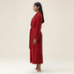 Plush Bathrobe with Shawl Collar, Self Tie Belt and Faux Shearling Trim