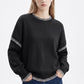 Contrast Stitch Crewneck Long Sleeve Knit Sweater