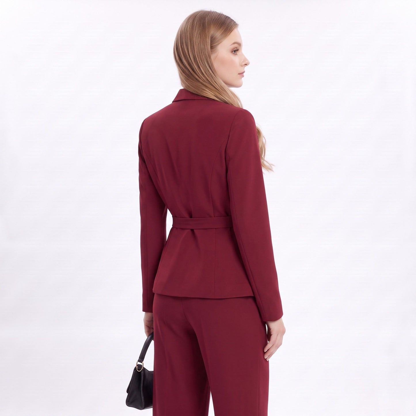 Shawl Collar Blazer and Straight Leg Pants Two Piece Suit Set
