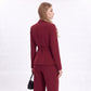Shawl Collar Blazer and Straight Leg Pants Two Piece Suit Set