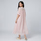 Short Sleeve Nightgown with Embroidered Collar and Ruffle Cuffs