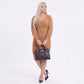Plus Size V Neck Ribbed Waist Sweater Dress