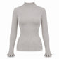 Mock Neck Ribbed Knit Long Sleeve Slim Fit Pullover Sweater