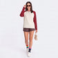 Colorblock Waffle Knit Raglan Long Sleeve Top