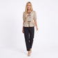 Peplum Blouse Puff Short Sleeve Contrast Trim Woven Top