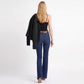 Cropped Button Front Shirt Jacket with Patch Pockets