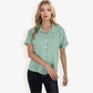 Short Sleeve Button Down Shirt Front Pocket Notched Collar