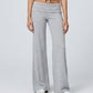 Foldover Waistband Wide-Leg Lounge Trousers
