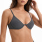 Ribbed Underwire Bikini Set with Adjustable Straps and High Cut Bottom