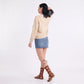 Open-Front Drop Shoulder Long Sleeve Knit Cardigan