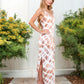 Spaghetti Strap Tie-Dye Maxi Dress with V-Neckline