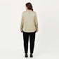 Plus Size Long Sleeve Blouse with Tie Neck Detail Relaxed Fit Silky Smooth Fabric