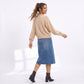 Bow Detail Open Front Knit Cardigan Sweater