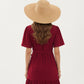 Short Sleeve Maxi Dress with Wrap Front Waist Tie and Tiered Skirt