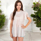 Babydoll Blouse with Ruffled Hem and Loose Fit