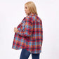 Plaid Button Front Long Sleeve Shirt with Flap Chest Pockets