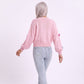 Colorful Bow Crew Neck Long Sleeve Knit Sweater