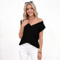 V Neck Sweater Vest Sleeveless Textured Knit Pullover Top