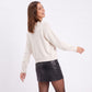 Open Front Knit Cardigan Sweater with Long Sleeves