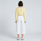 High-Waisted Cropped Wide-Leg Denim Trousers