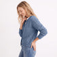 Soft Textured Button-Front Crew Neck Cardigan