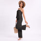Sleeveless Button Front Jumpsuit with Crochet Lace Back