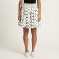 Polka Dot A Line Skirt Smocked High Waist Flowy Lightweight Casual Mini Skirt