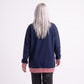 Long Sleeve Contrast Trim Sweatshirt with Polka Dot Details