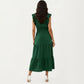 Tiered Midi Dress with Ruffle Sleeves and Smocked Waist