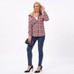 Plaid Button Front Long Sleeve Shirt with Flap Chest Pockets