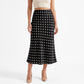 Polka Dot Midi Skirt High Waist A Line Printed Long Skirt