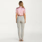 Satin Bow Neck Blouse with Short Sleeves and Smooth Draped Finish