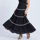 Halter Neck Tiered Maxi Dress with Contrast Trim