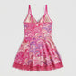 Printed Lace Trim Chemise Nightgown