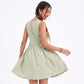 Button Front Mini Dress Sleeveless Babydoll A Line Dress