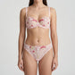 Floral Embroidered Sheer Mesh Underwire Bra and Panty Two Piece Lingerie Set